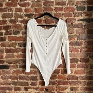 COZY LONG SLEEVE RIBBED BODYSUITS 2 COLOR SOLD TOGETHER